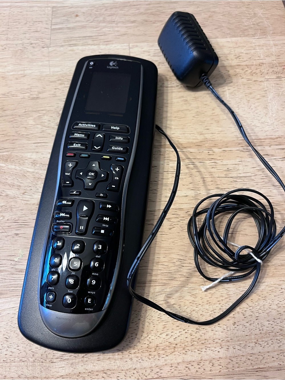 Logitech Universal Remote Control in Black with Power Adapter